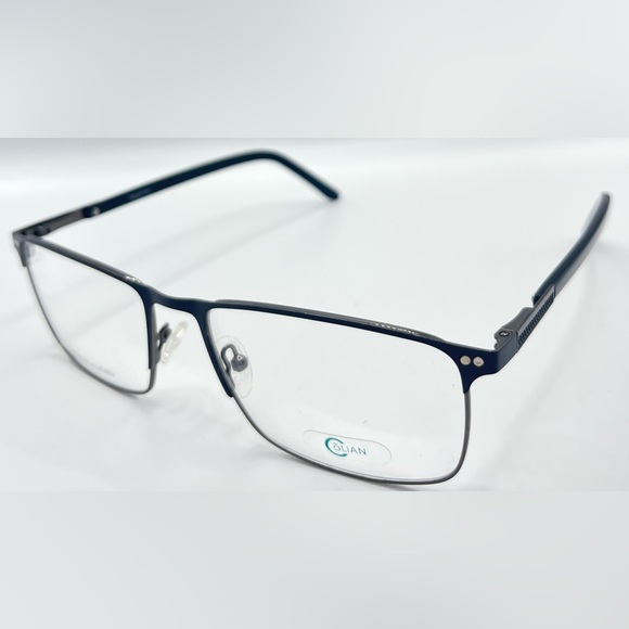 Design Italy S117 Black Rectangular Sunglasses Frames Only - Picture 2 of 8